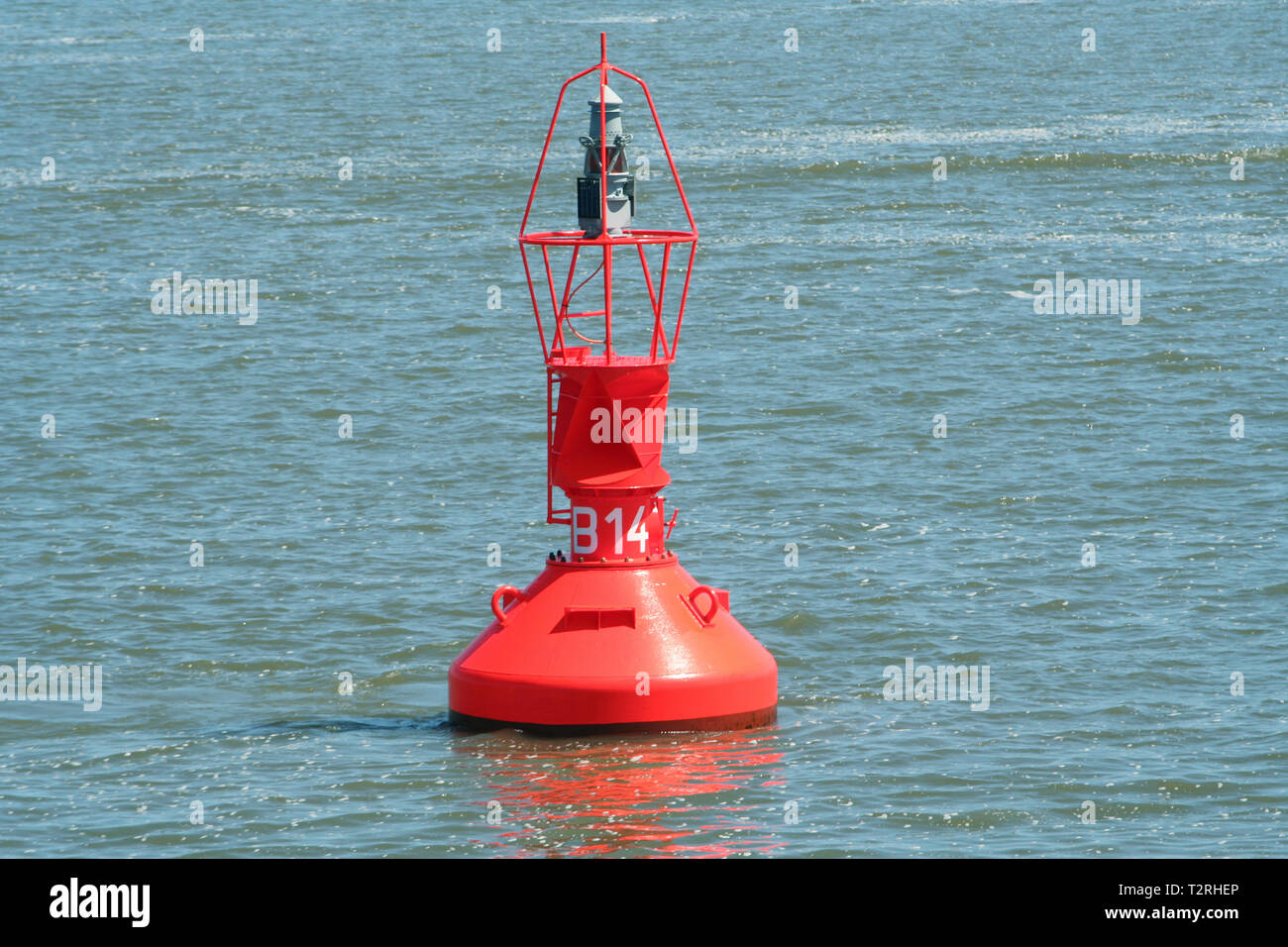 A buoy in the North Sea Stock Photo