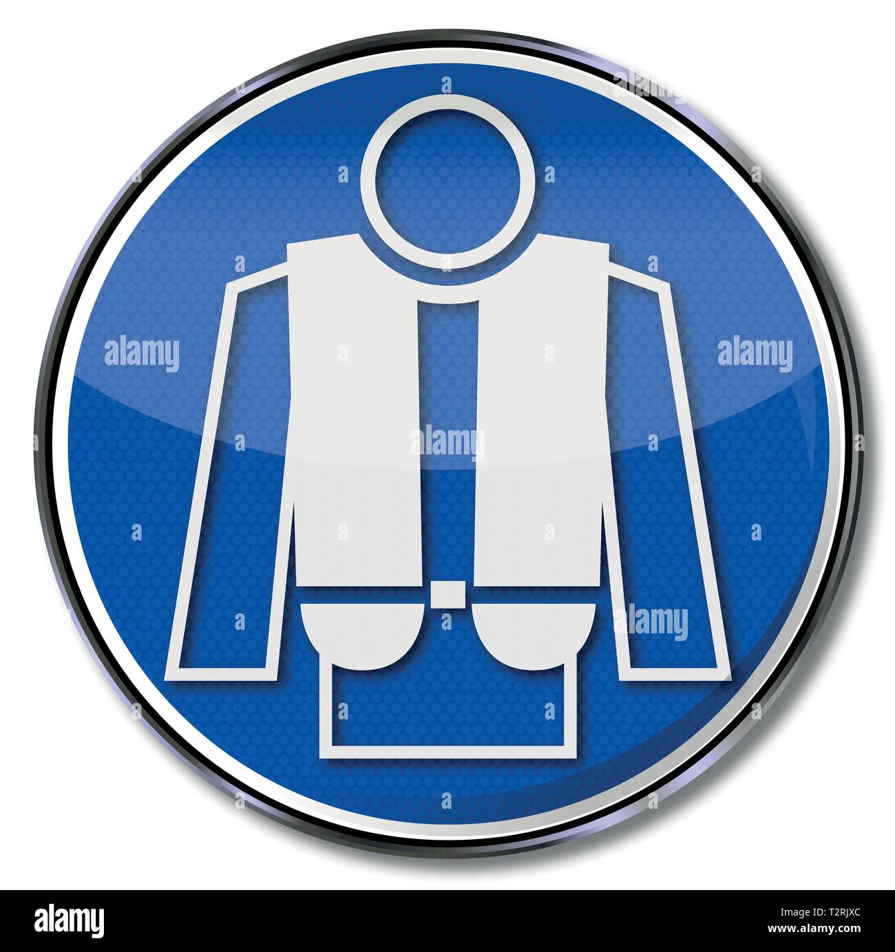Always wear a life jacket on the water Stock Vector
