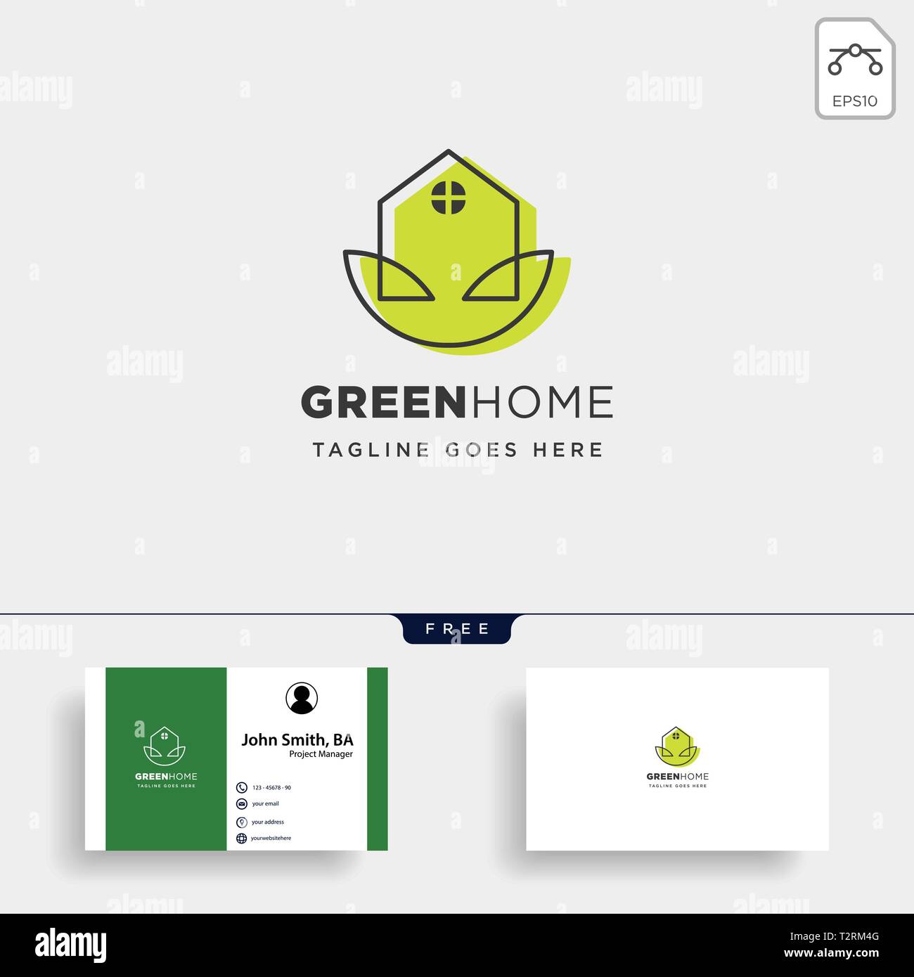 eco leaf home nature simple logo template vector illustration icon element - vector Stock Vector