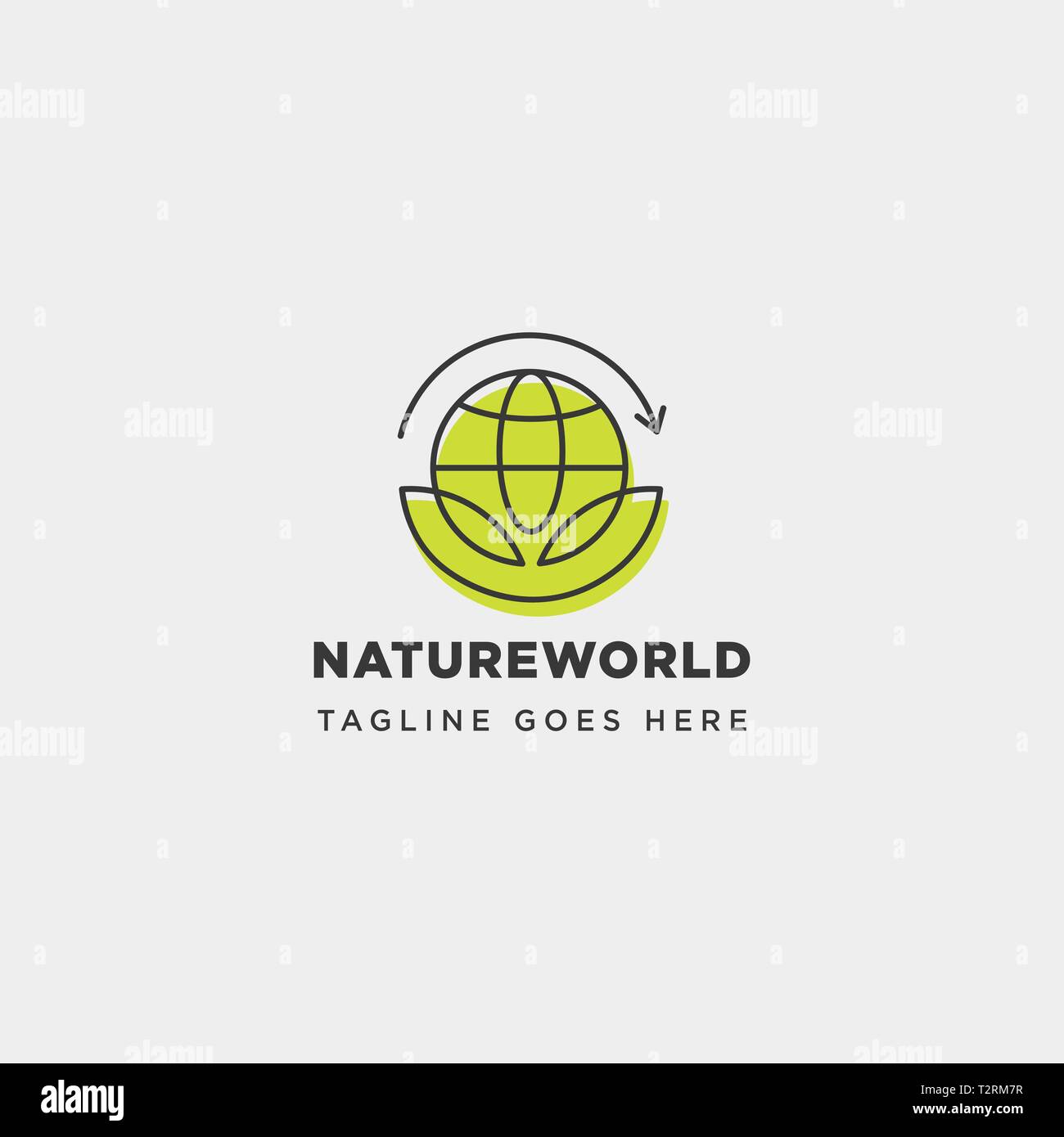leaf planet nature simple logo template vector illustration icon ...