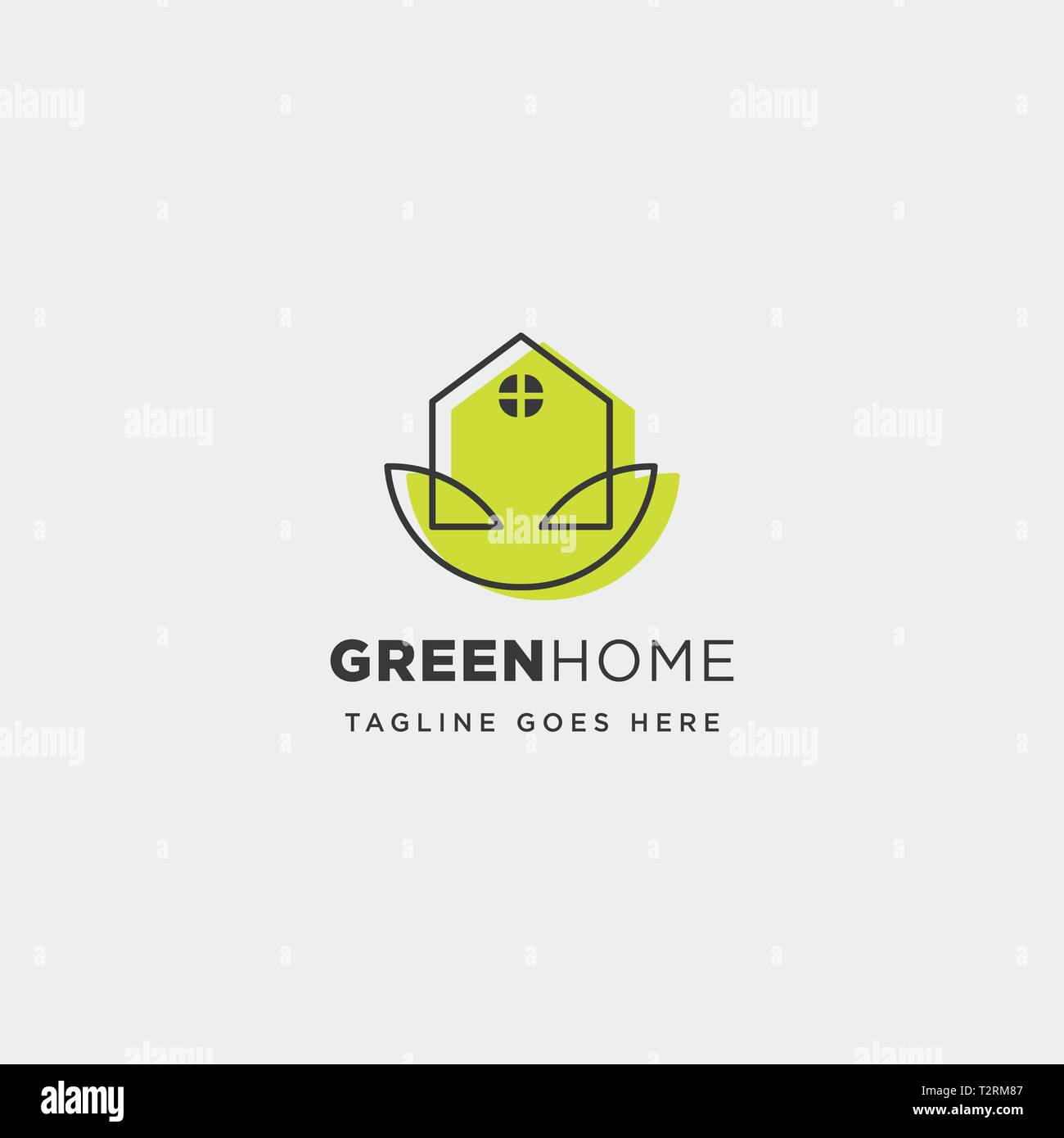 eco leaf home nature simple logo template vector illustration icon element - vector Stock Vector