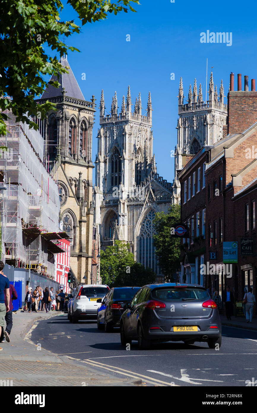 York, North Yorkshire. Roads leading to York Minster Stock Photo - Alamy