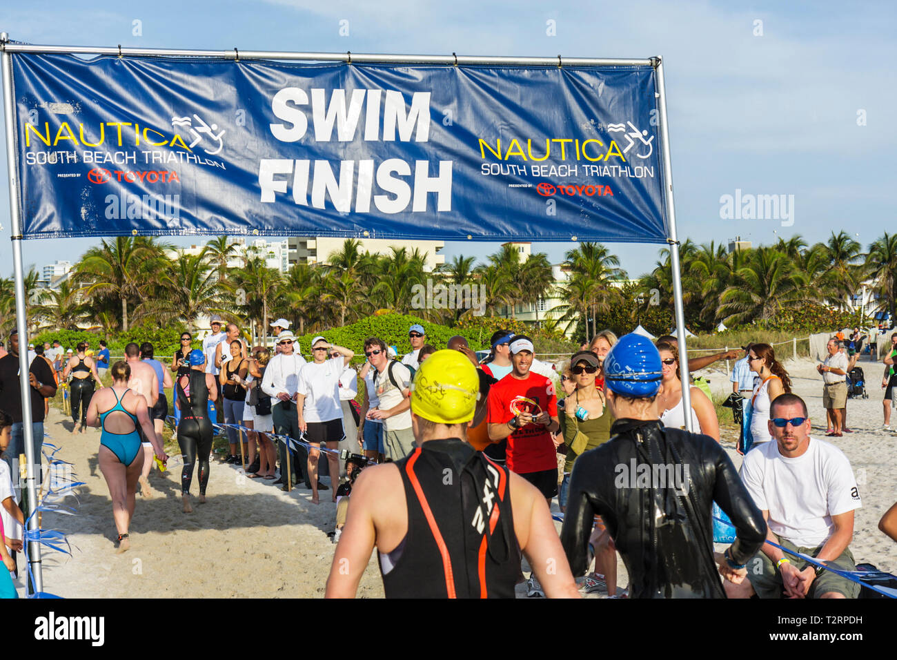 Miami Beach Florida,Nautica South Beach Triathlon,Atlantic Ocean water shore,sport,fitness,swim