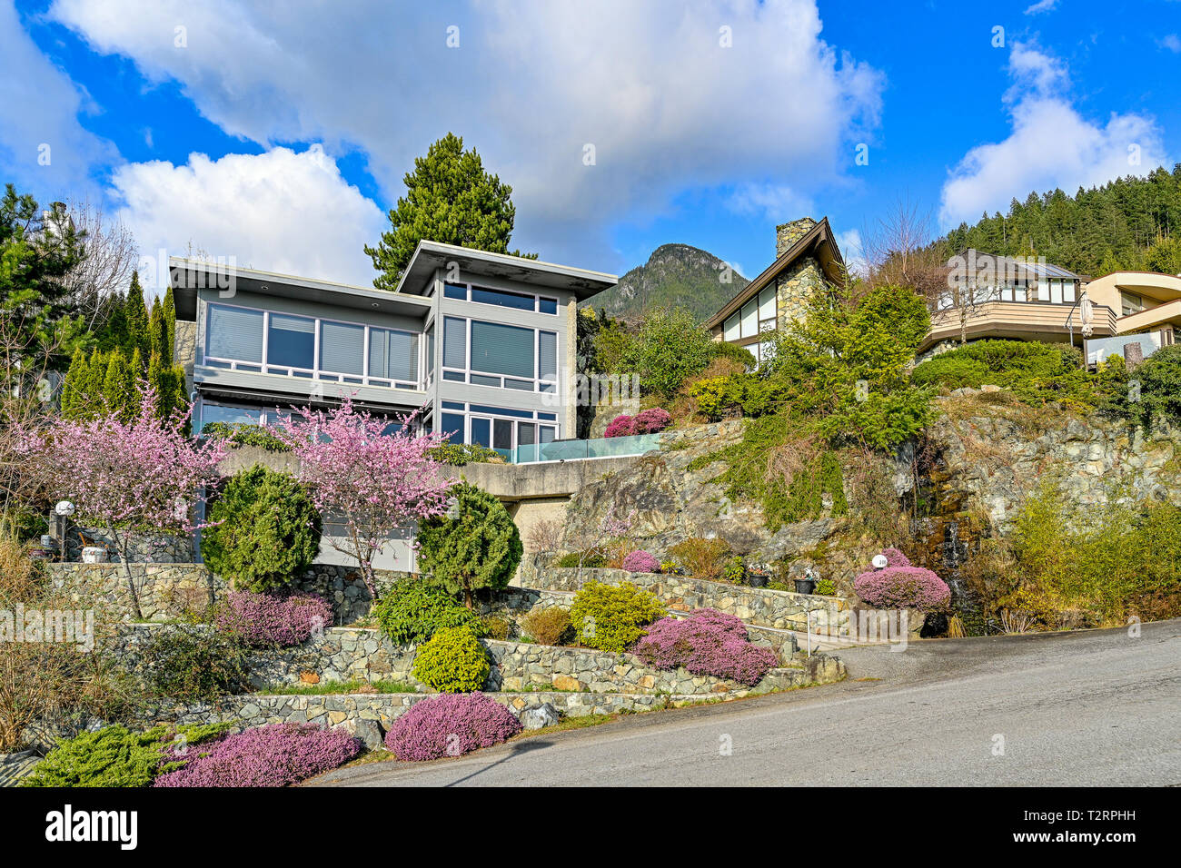 Houses on hillside, Village of Lions Bay, British Columbia, Canada