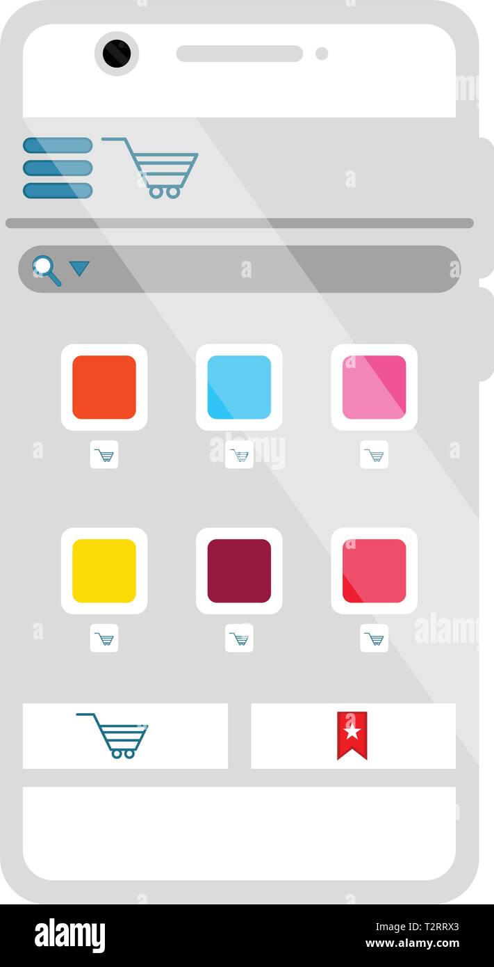Isolated e-commerce mobile app. Vector illustration design Stock Vector ...