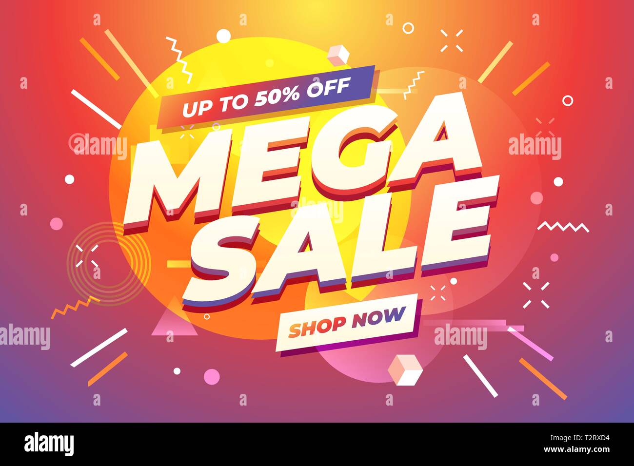 Eerlijkheid kalender ongeluk Mega Sale banner template design, Big sale special offer Stock Vector Image  & Art - Alamy