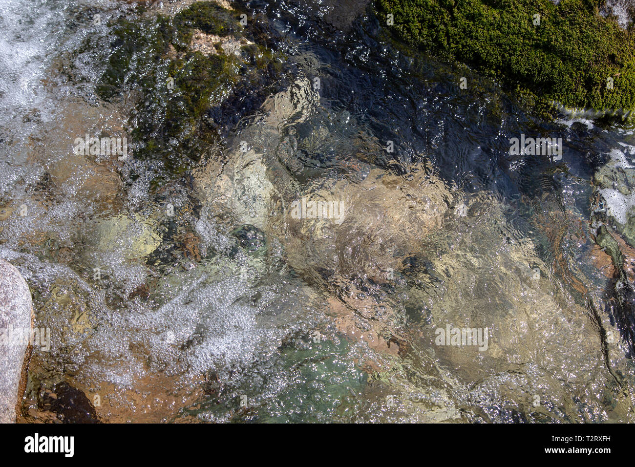 Natutrual Raging Rivers Water in the mountain raging river. Beautiful natural background of ...