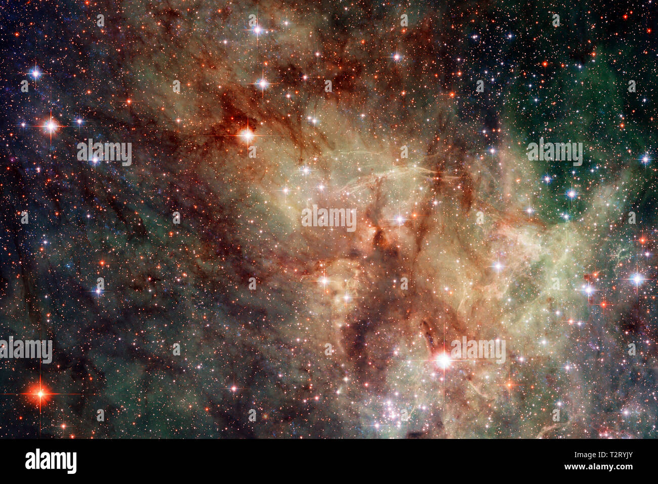 Stars, galaxies and nebulas in awesome cosmic image. Elements of this ...