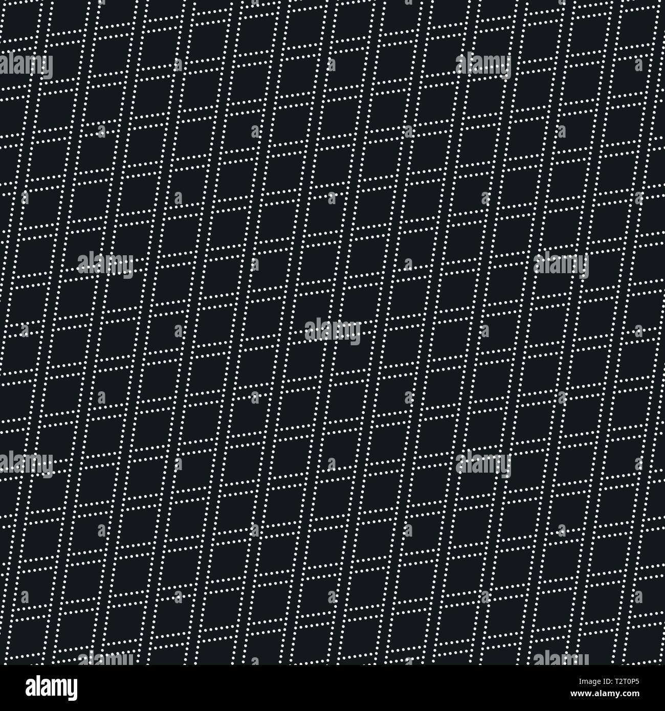 Geometric dotted vector black and white pattern. Seamless abstract modern texture for wallpapers and backgrounds Stock Vector