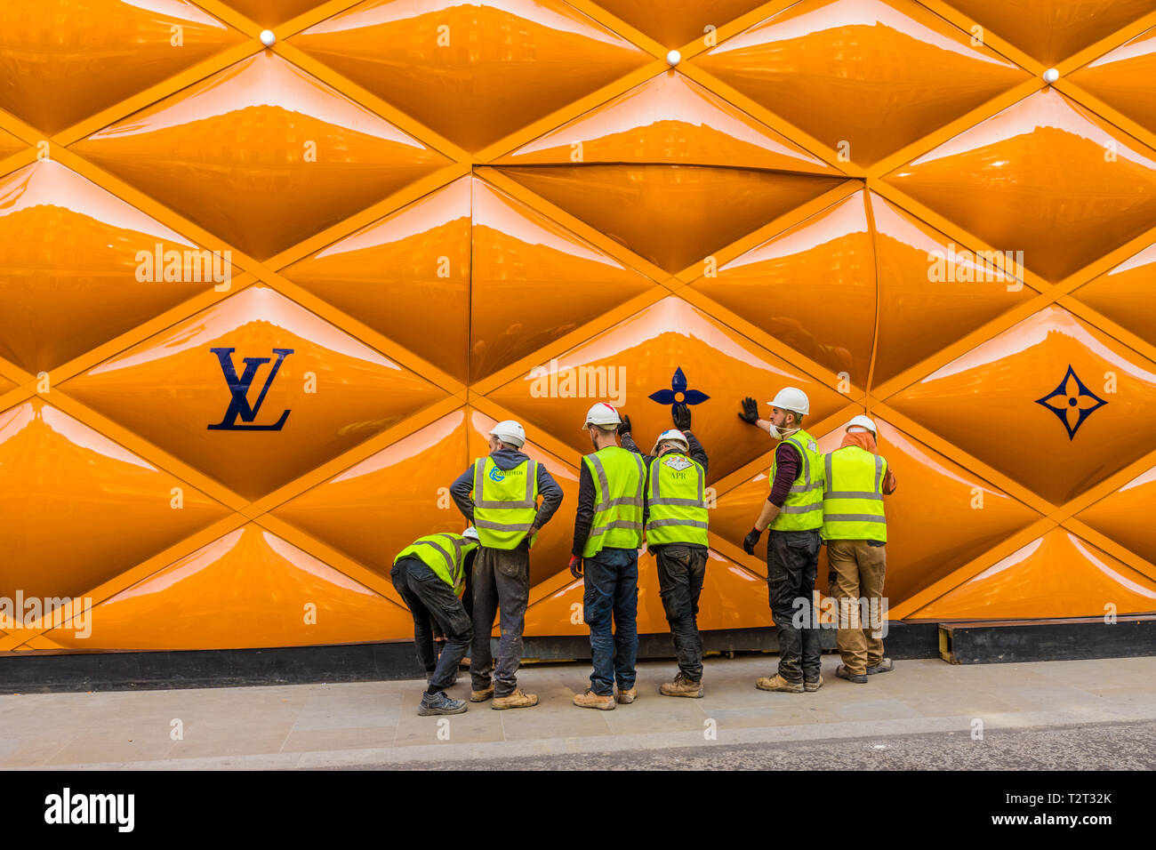 The newly renovated Louis Vuitton flagship store which was opened in New  Bond Street London with the decorations by American designer Sarh Crowner  Stock Photo - Alamy