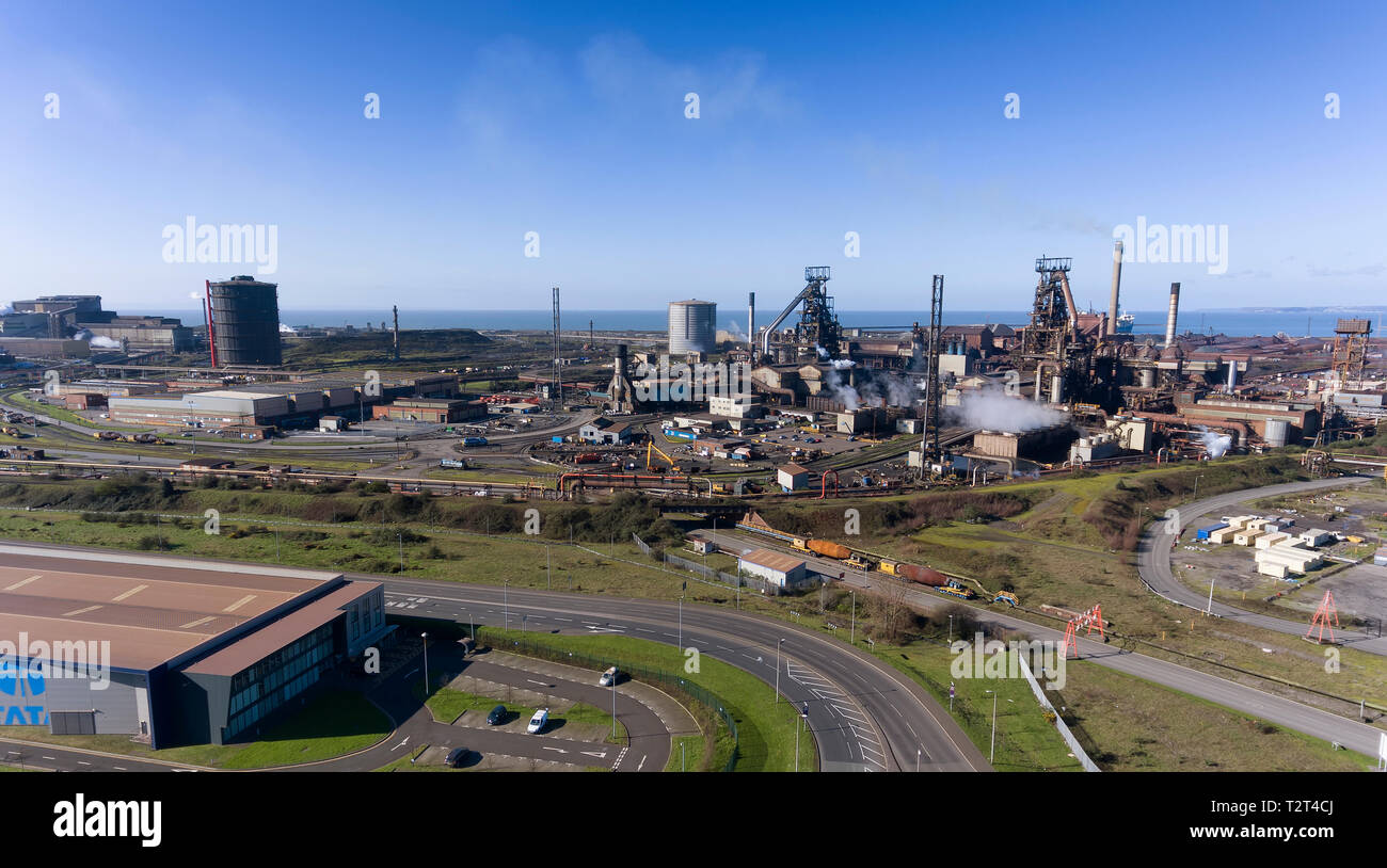 Port Talbot Steel Works Stock Photo