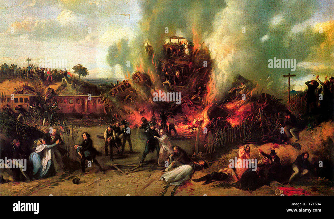 Disaster on the Railway between Versailles and Bellevue, 8th May 1842 - A. Provost Stock Photo