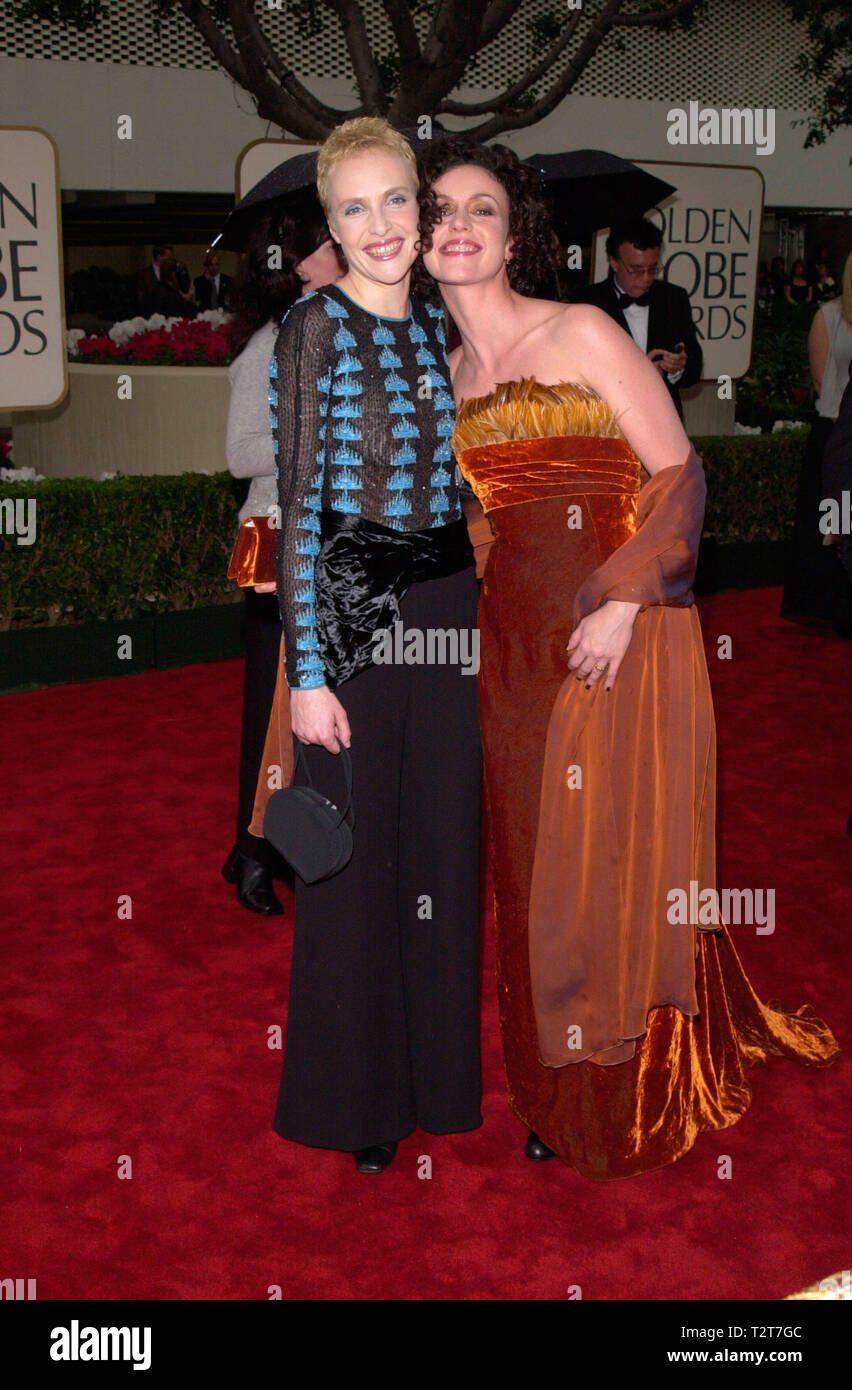 LOS ANGELES, CA. January 24, 2000:  Actresses JULIANE KOHLER (left) & MARIA SCHRADER at the Golden Globe Awards in Beverly Hills. © Paul Smith / Featureflash Stock Photo