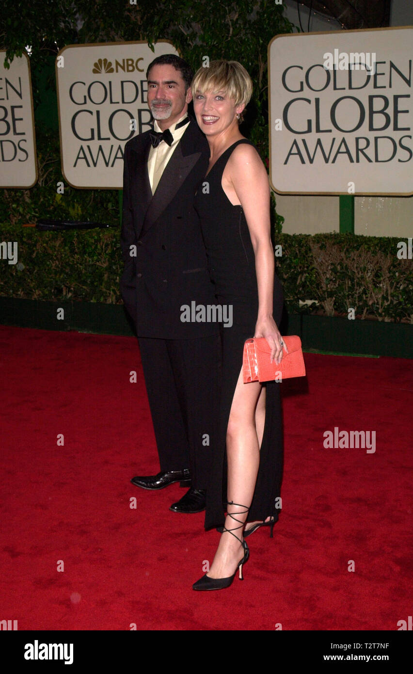 LOS ANGELES, CA. January 24, 2000: Actress SHARON STONE & husband PHIL ...
