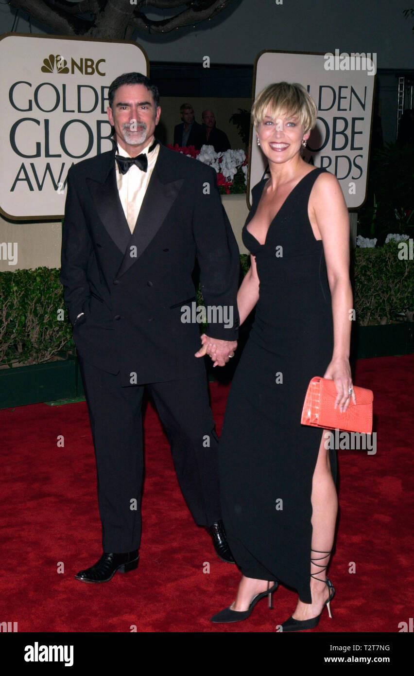 LOS ANGELES, CA. January 24, 2000: Actress SHARON STONE & husband PHIL ...