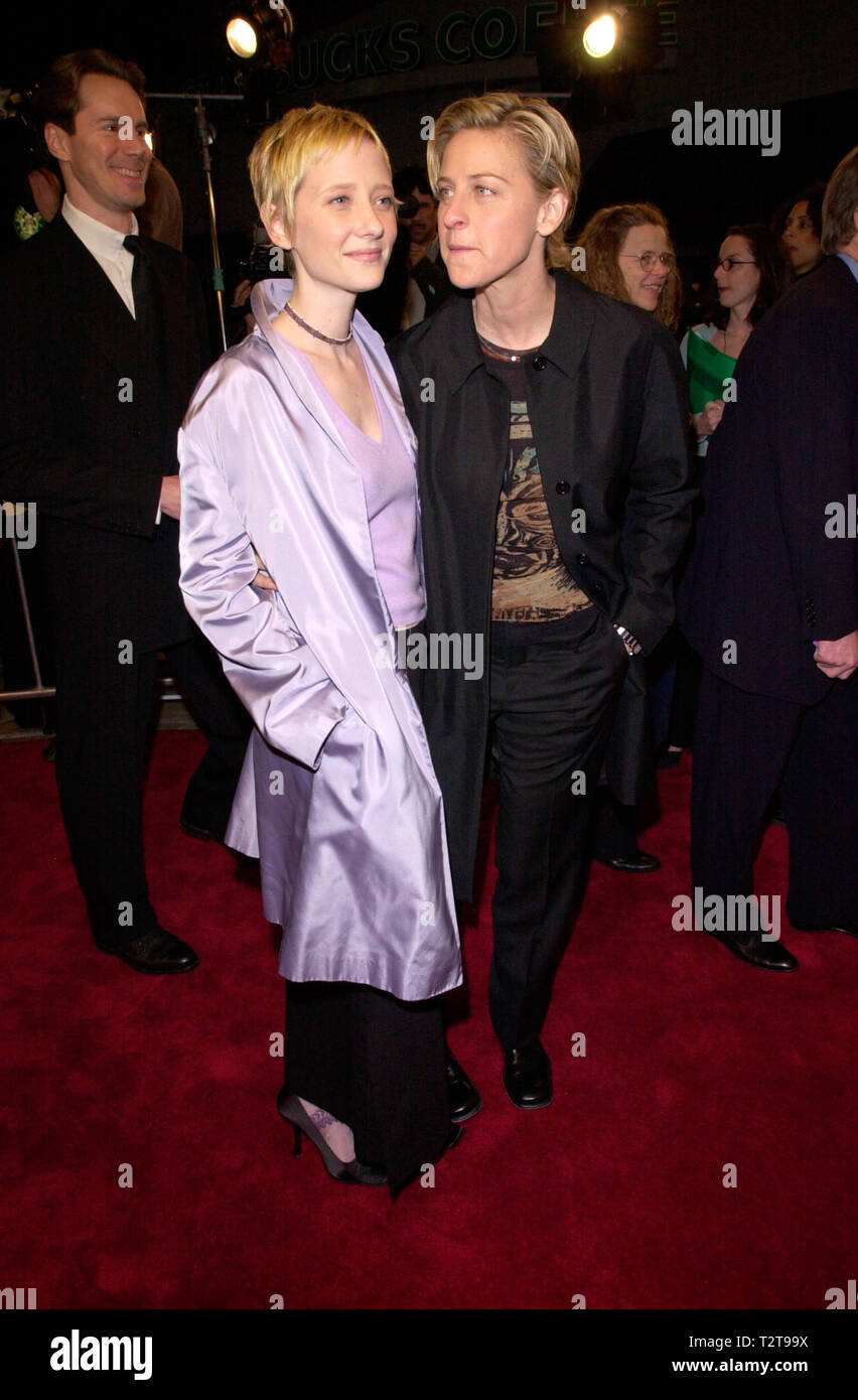 LOS ANGELES, CA. March 01, 2000:  Actresses ANNE HECHE (left) & ELLEN DEGENERES at the Los Angeles premiere of their TV movie 'If These Walls Could Talk 2' - part of which was written and directed by Heche. © Paul Smith / Featureflash Stock Photo