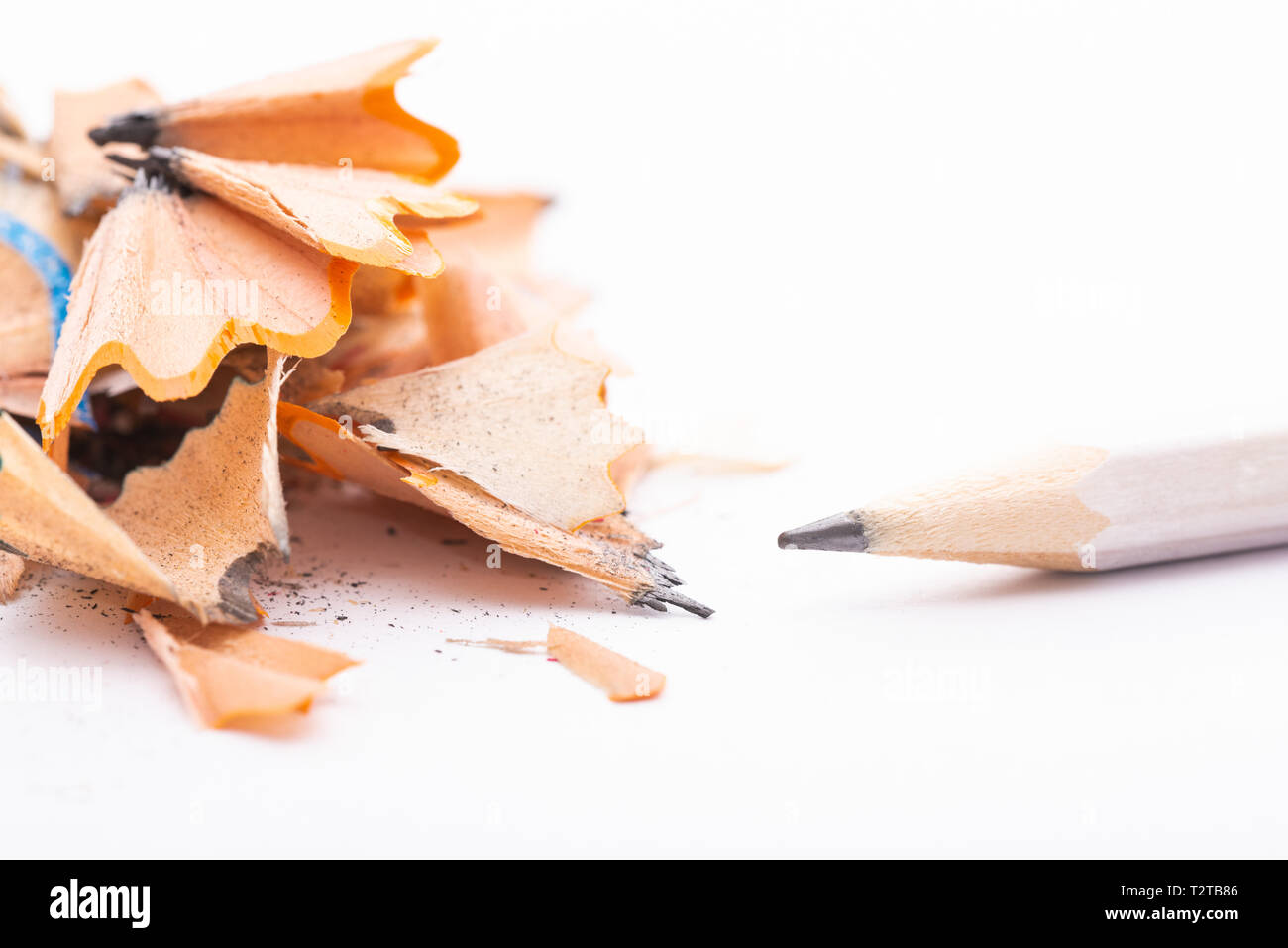 Sharpening a white pencil Stock Photo - Alamy