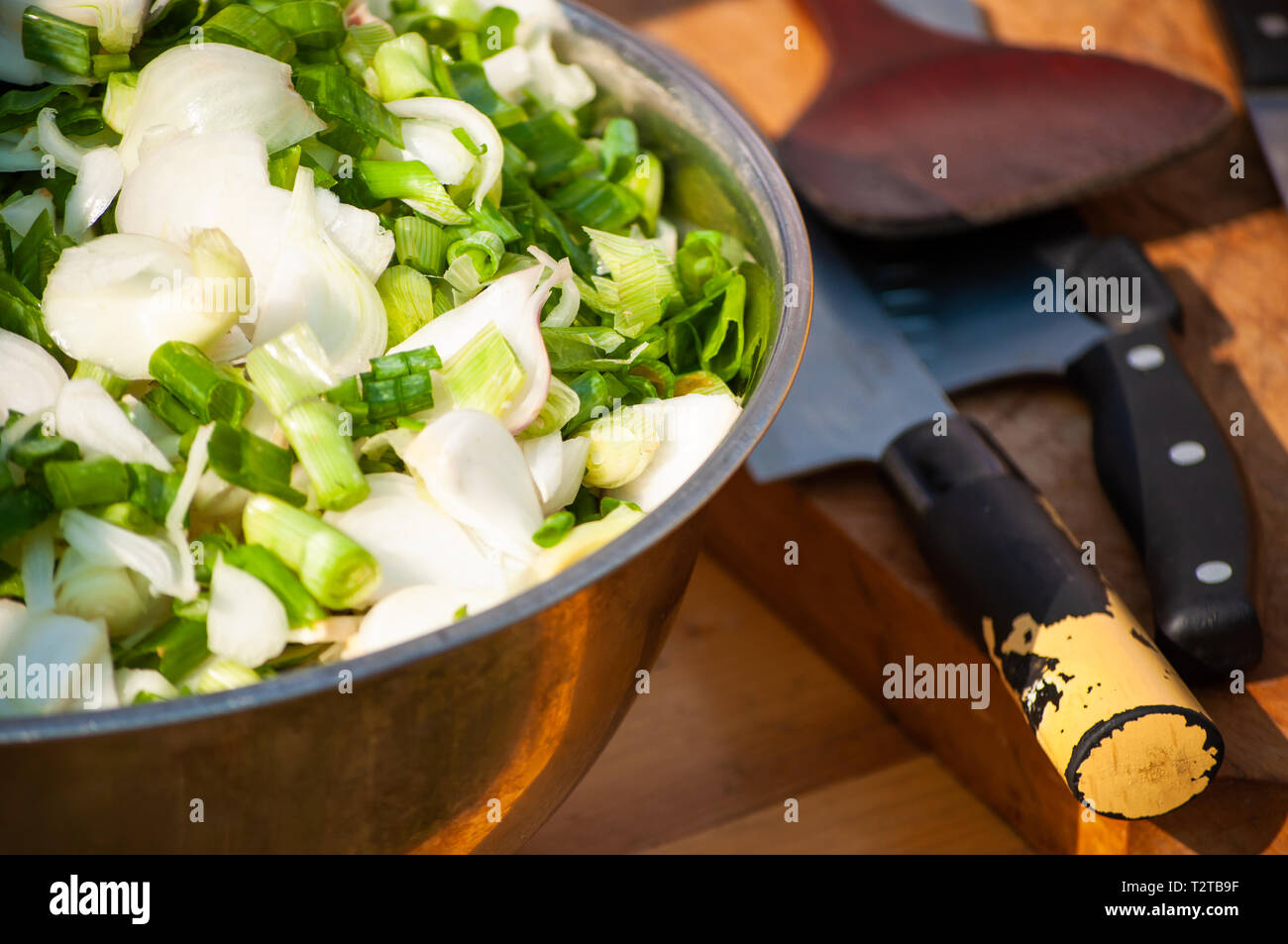 cutted fresh vegetables Stock Photo