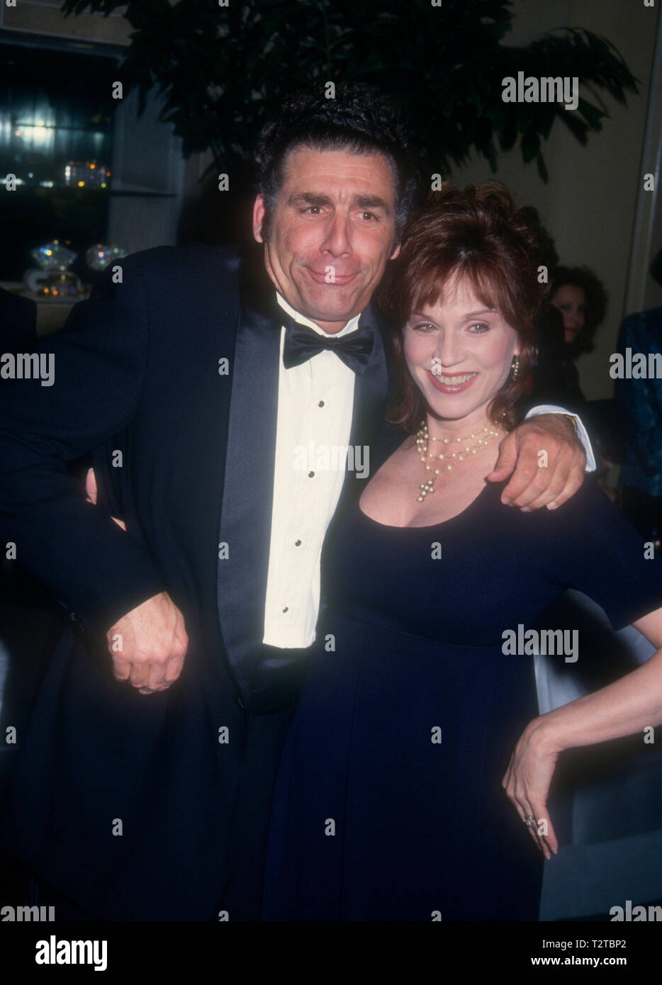 BEVERLY HILLS, CA - MARCH 13: Actor Michael Richards and actress Marilu Henner attends the 46th Annual Writers Guild of America Awards on March 13, 1994 at the Beverly Hilton Hotel in Beverly Hills, California. Photo by Barry King/Alamy Stock Photo Stock Photo