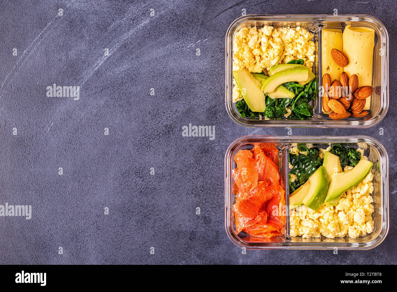 Healthy balanced lunch box, ketogenic diet lunch, home food for office ...