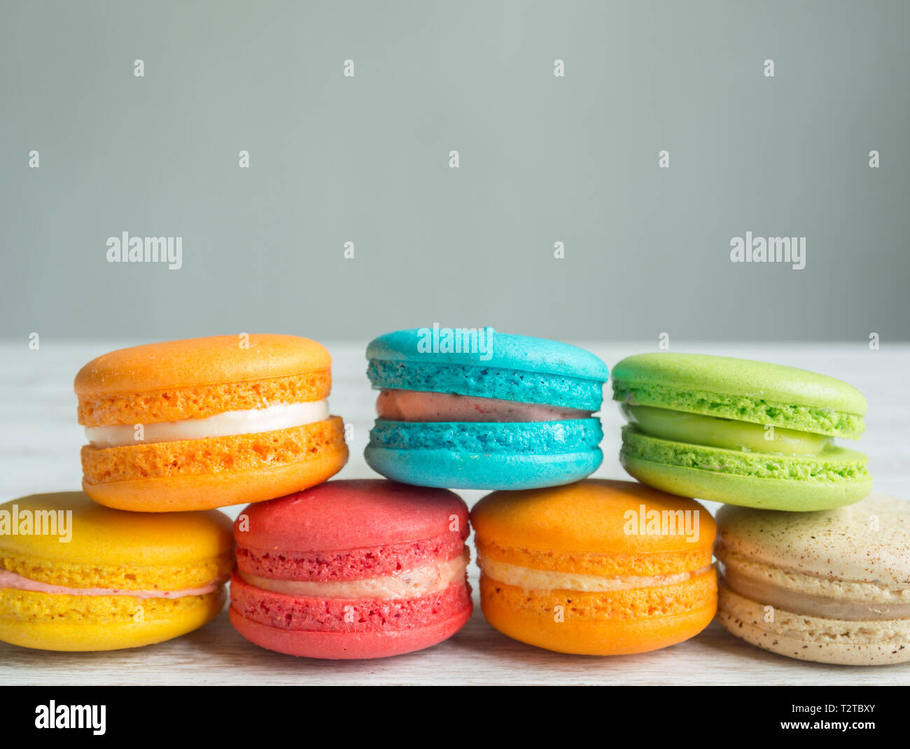 macaron or macaroon is dessert originated from France Stock Photo Alamy