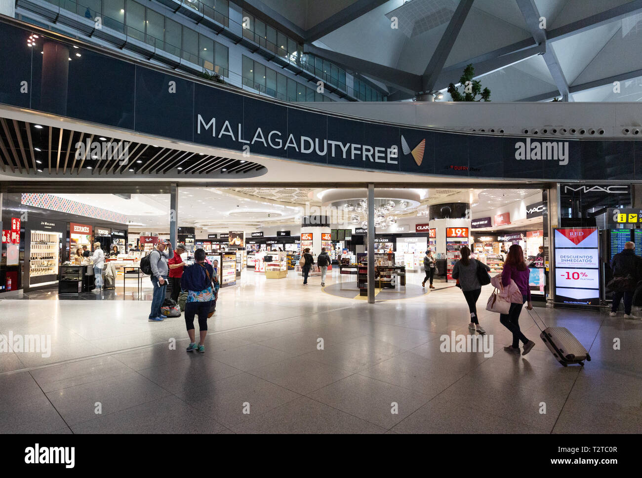 cigarette prices malaga airport Duty free shop spain hi-res stock photography and images