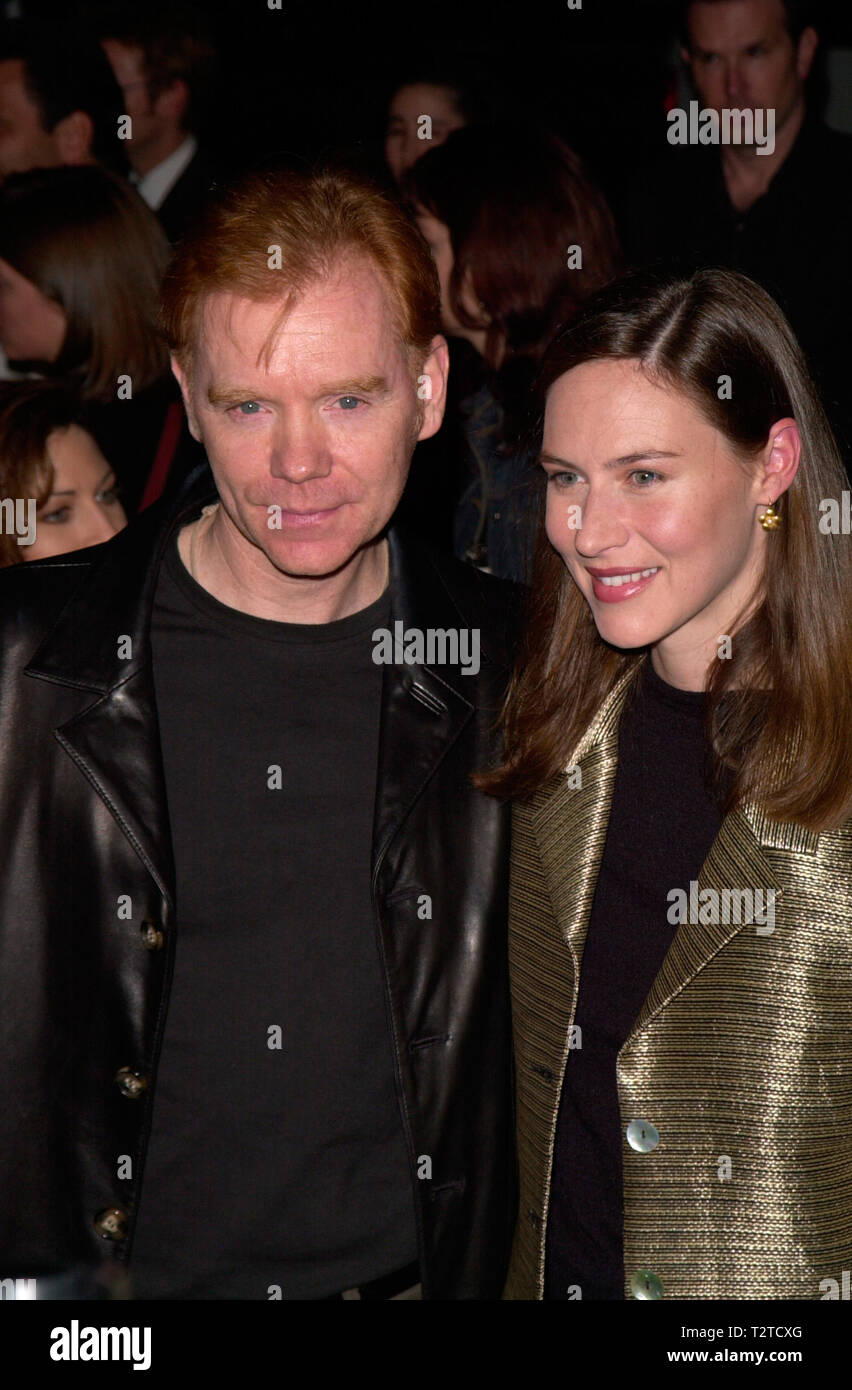 LOS ANGELES, CA. December 04, 2000 Actor DAVID CARUSO & wife MARGARET(02)