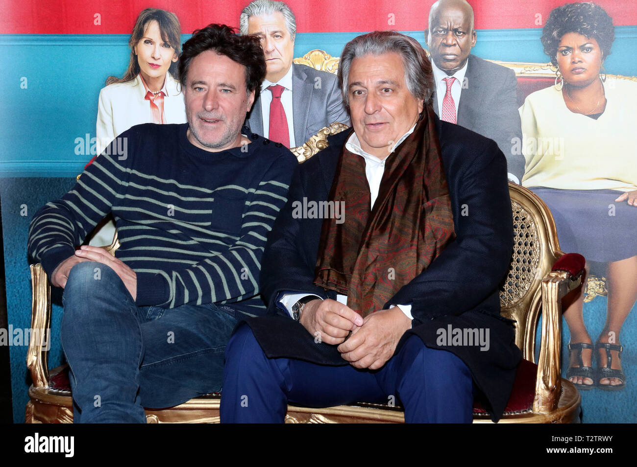 Philippe de Chauveron and Christian Clavier attending the 'Monsieur Claude  2' at Cinema International on April 2, 2019 in Berlin, Germany Stock Photo  - Alamy