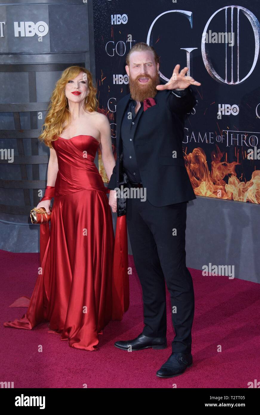 Gry Molvær Hivju, Kristofer Hivju at arrivals for GAME OF THRONES ...