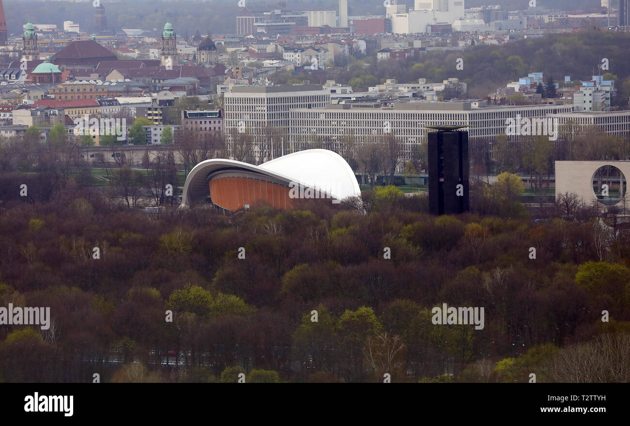 Berlin, Germany. 03rd Apr, 2019. Berlin Congress Hall in the Tiergarten. Credit: Wolfgang Kumm/dpa/Alamy Live News Stock Photo