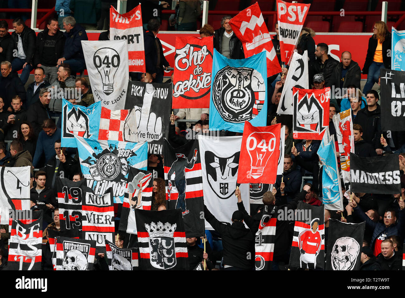 Eindhoven 03 04 19 Philips Stadion Dutch Football Eredivisie Season 18 19 Fans Of Psv During The Match Psv Pec Stock Photo Alamy