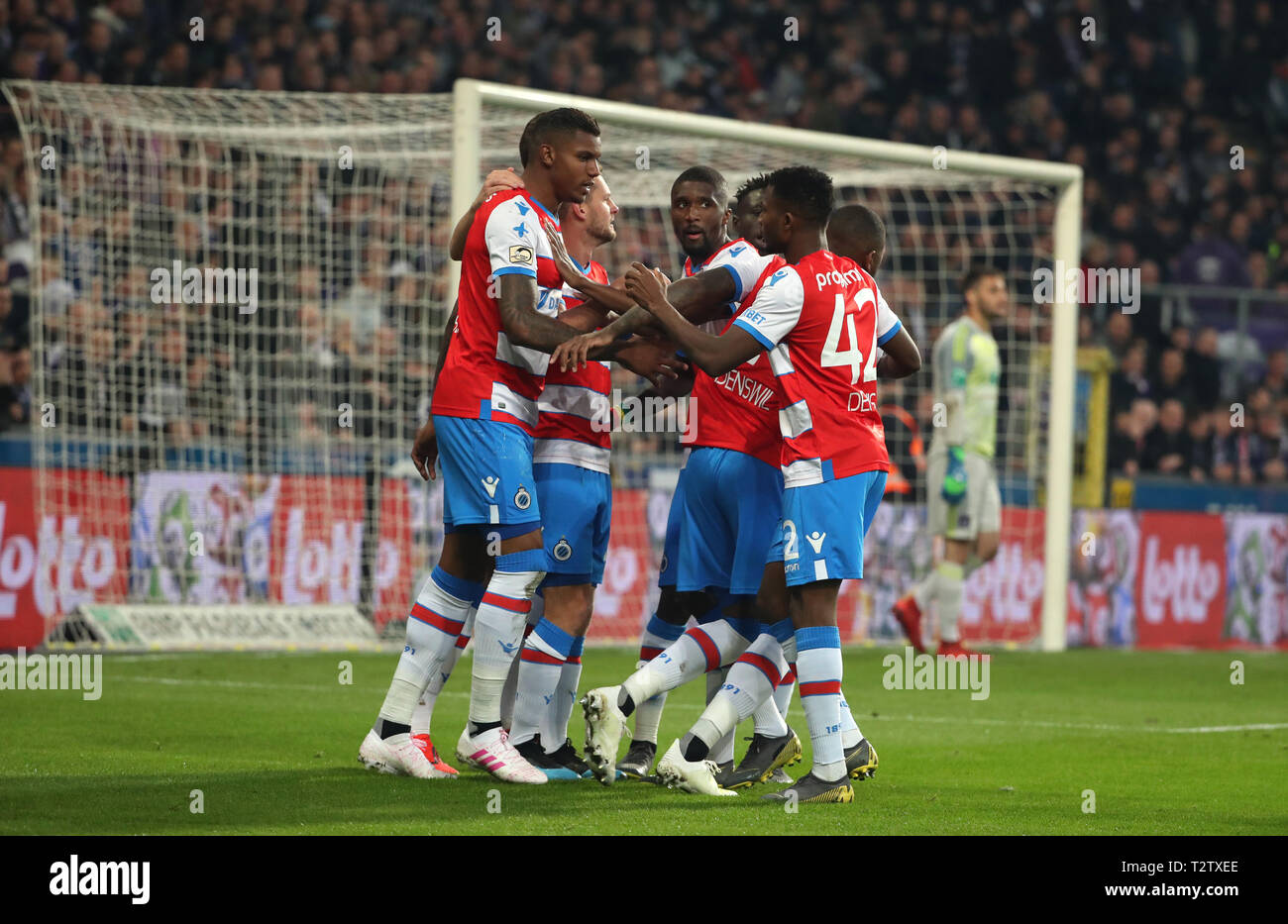 ANDERLECHT, BELGIUM - APRIL 11: 2-1 RSC Anderlecht, goal by Albert Sambi  Lokonga of RSC Anderlecht during the Jupiler Pro League match between RSC  And Stock Photo - Alamy