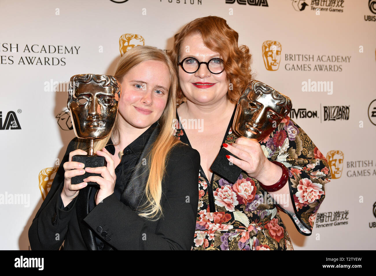 London, UK. 4th Apr 2019. Winner: My Child Lebensborn by Catharina Bohler and Elin Festoy  at the British Academy (BAFTA) Games Awards at Queen Elizabeth Hall, Southbank Centre  on 4 March 2019, London, UK. Credit: Picture Capital/Alamy Live News Stock Photo