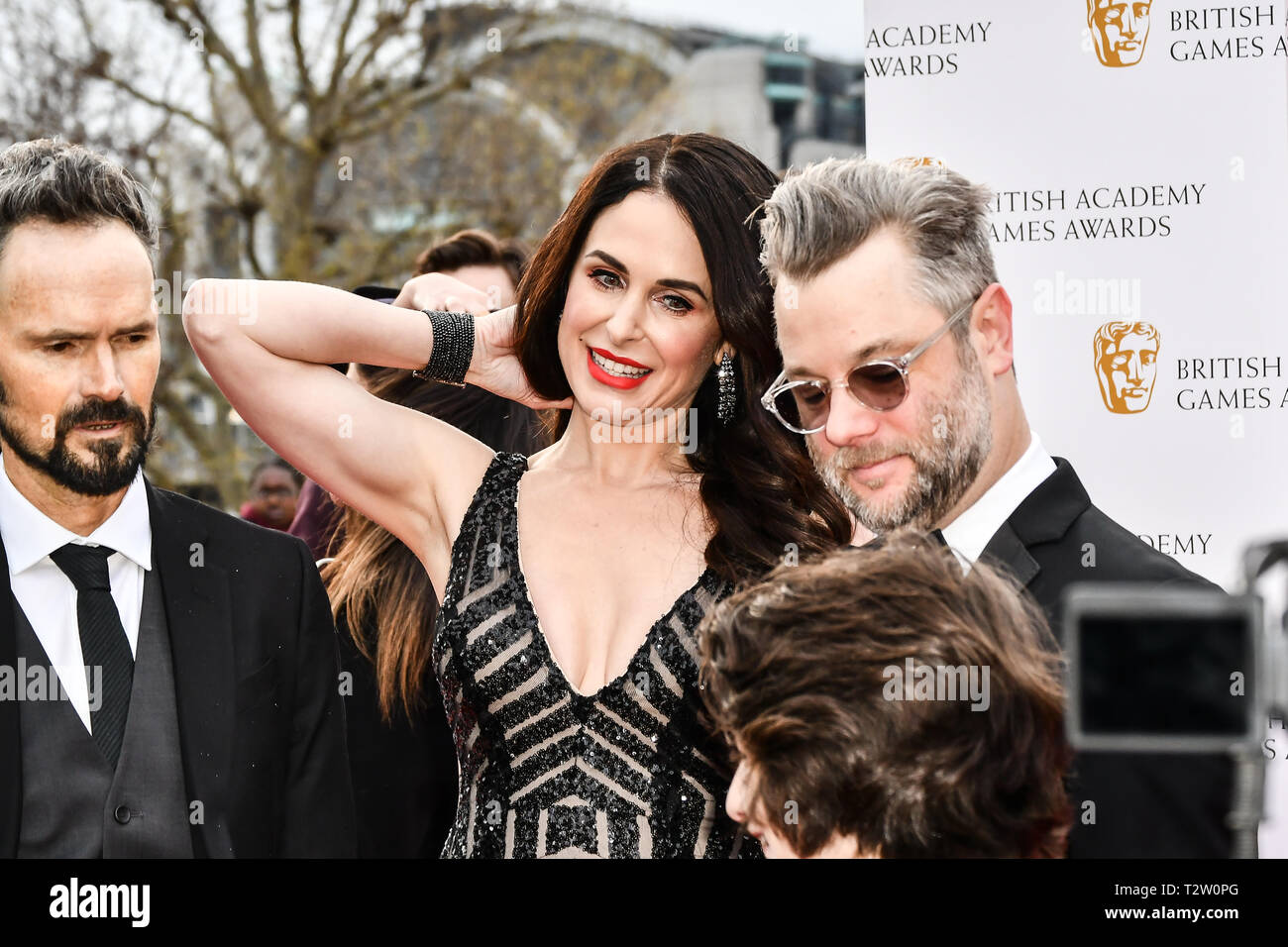 London, UK. 4th April, 2019. Danielle Bisutti is an American actress Arrivers at the British Academy (BAFTA) Games Awards at Queen Elizabeth Hall, Southbank Centre on 4 March 2019, London, UK. Credit: Picture Capital/Alamy Live News Stock Photo