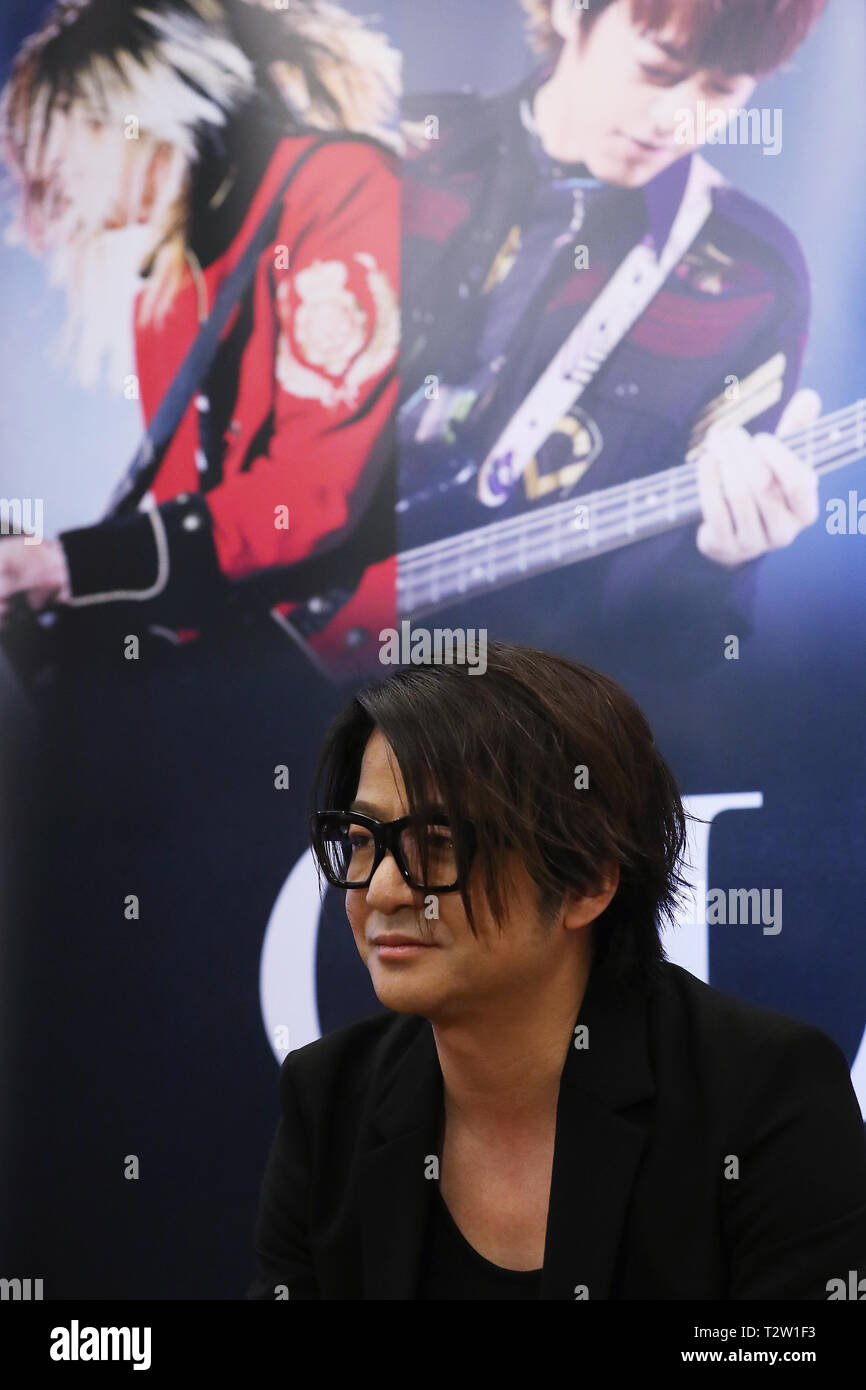 05th Apr, 2019. Japanese rock band Glay Teru, the vocalist of the Japanese  rock band Glay, holds an interview with Yonhap News Agency in Seoul on  April 3, 2019. The band is