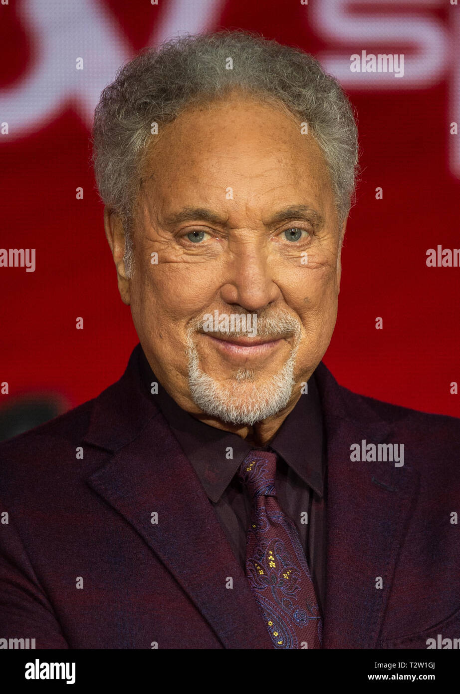 Tom Jones attends The Voice UK Final 2019 photocall at Elstree Studios