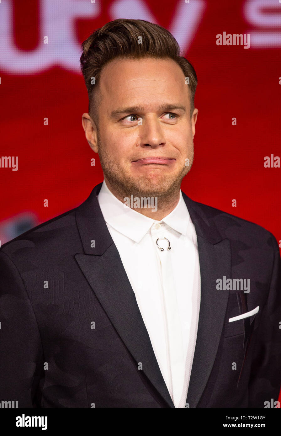 Olly Murs attends The Voice UK Final 2019 photocall at Elstree Studios