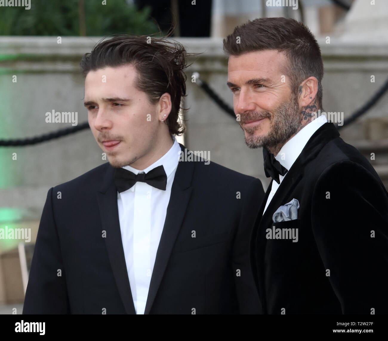 Brooklyn beckham and david beckham hires stock photography and images