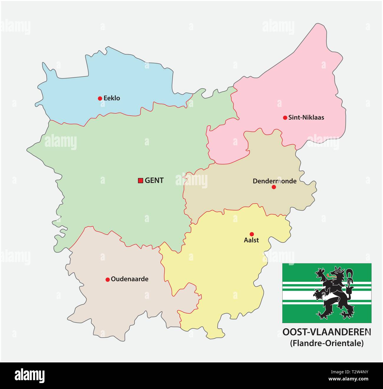 Vector map Belgium Admin