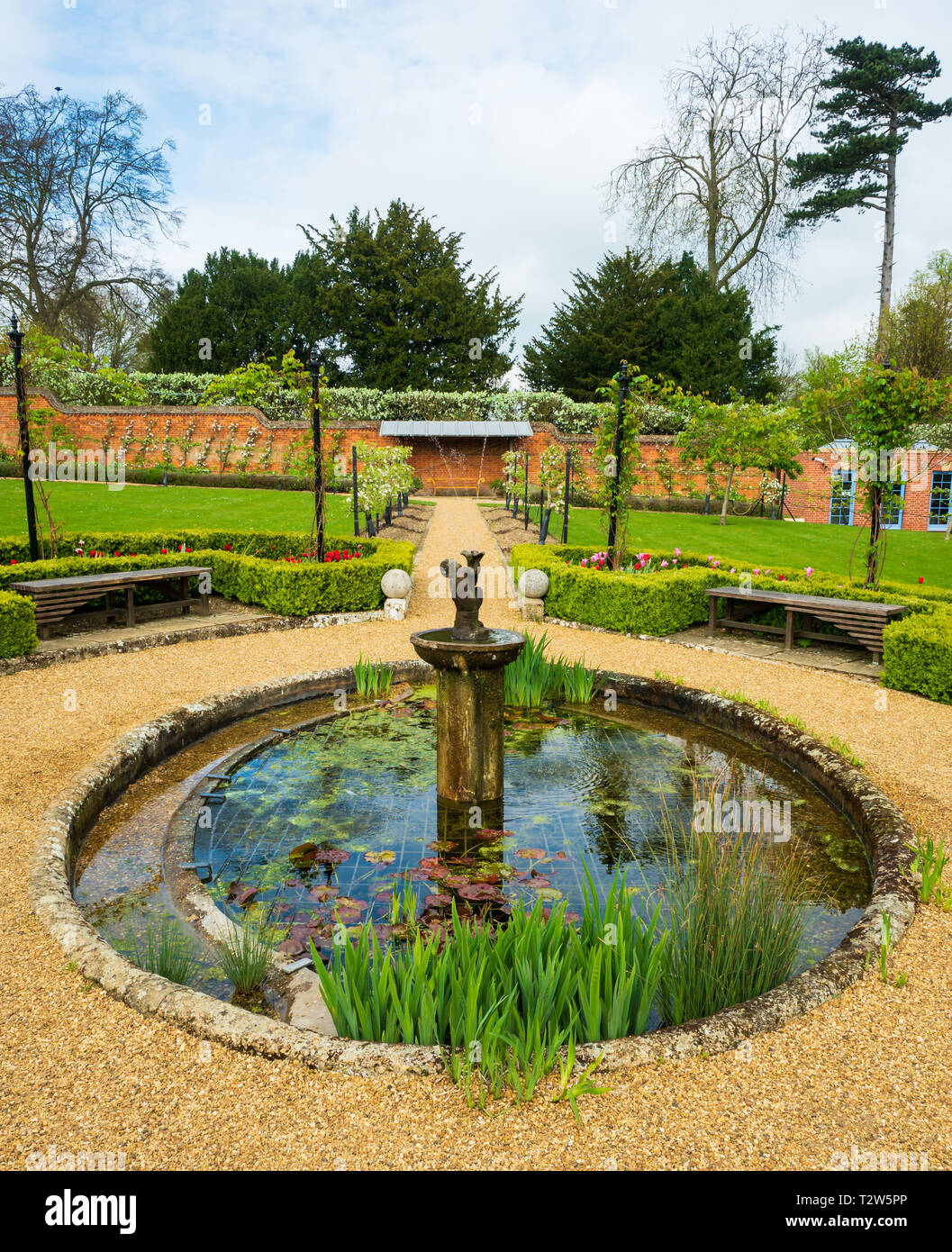 Bridge End Gardens Saffron Walden Essex in the Spring. Created in about