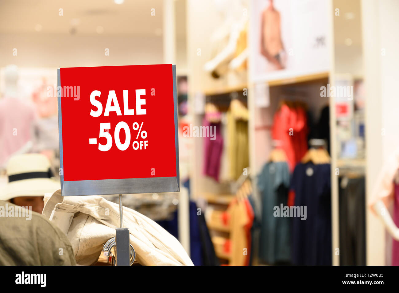 Department store with sale discount sign in shop Sale sign Sale concept  Stock Photo - Alamy