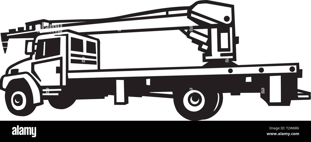 Crane Truck Illustration Stock Vector Image & Art - Alamy