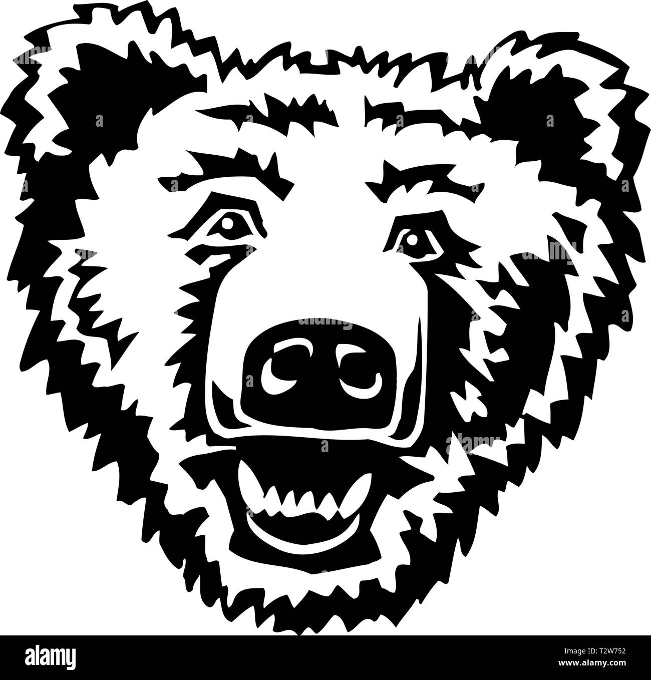 Bears face Black and White Stock Photos & Images - Alamy