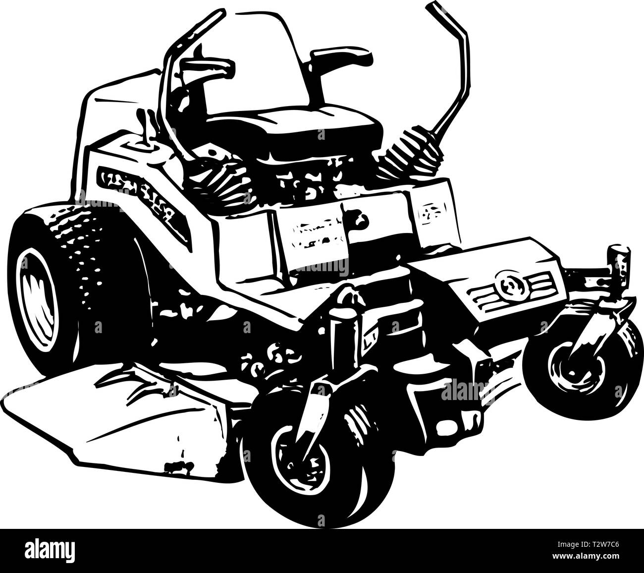 Lawn Mower Vector Illustration Stock Vector Image &amp; Art Alamy