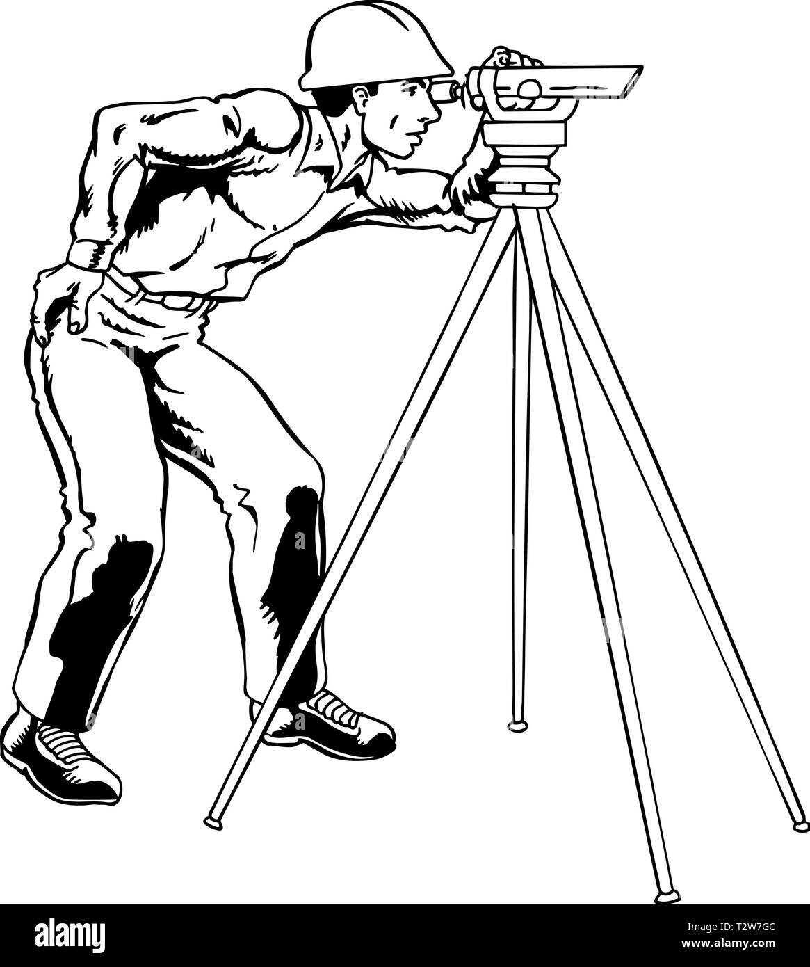 Surveyor Vector Illustration Stock Vector Image & Art - Alamy