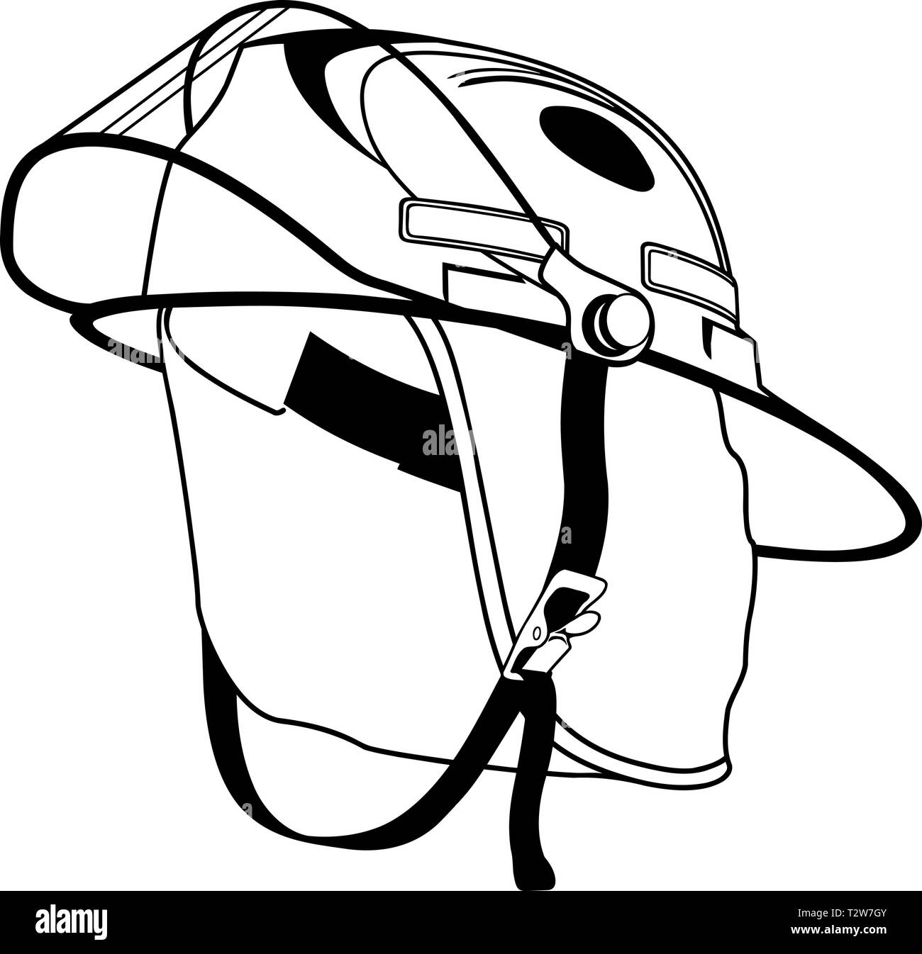 Fireman's Helmet Vector Illustration Stock Vector