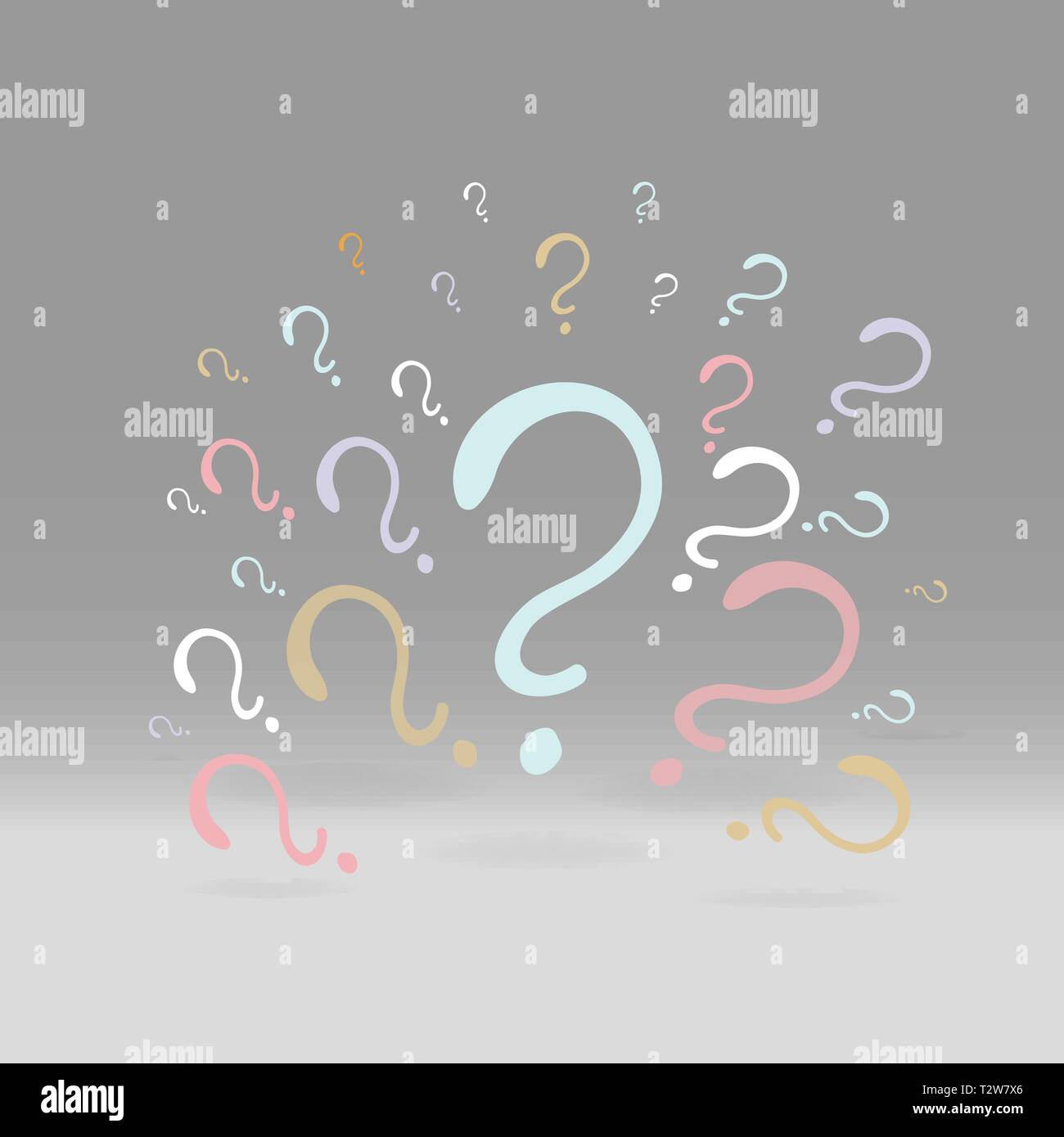 Question signs composition for web and print decoration, creative idea