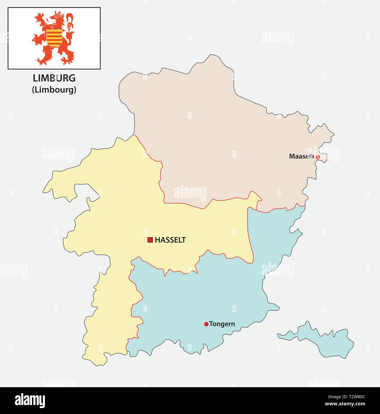 Street map Belgium Administrative