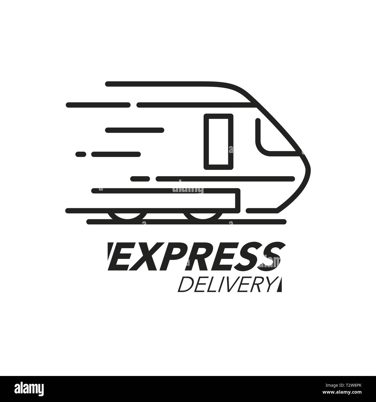 Express delivery icon concept. Train speed icon for service, order