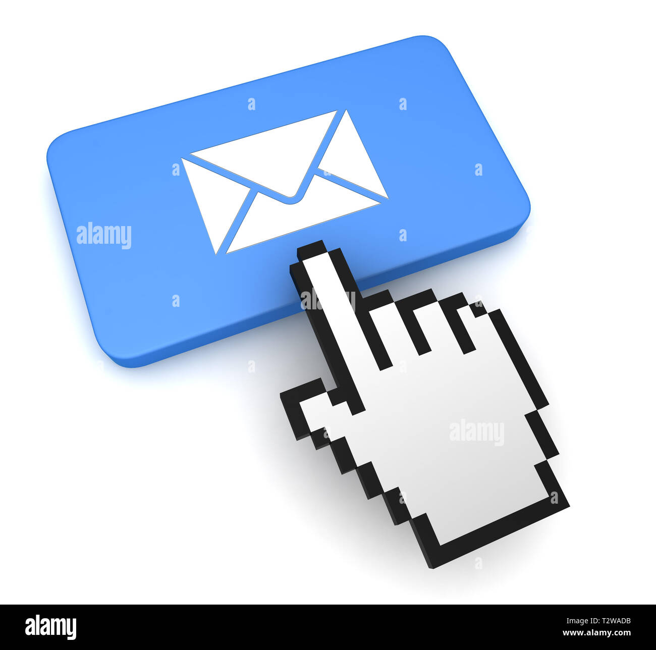 email push button concept 3d illustration isolated Stock Photo Alamy